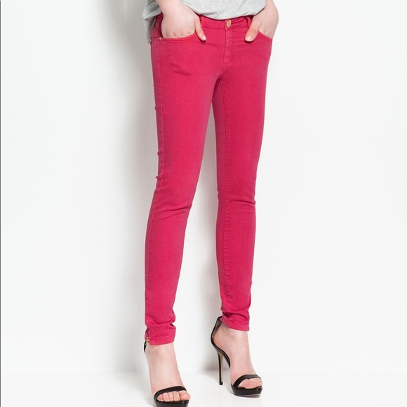 Zara Denim - ✨HP✨ZARA Pink Vintage Ankle Zipper Skinny Jeans✨